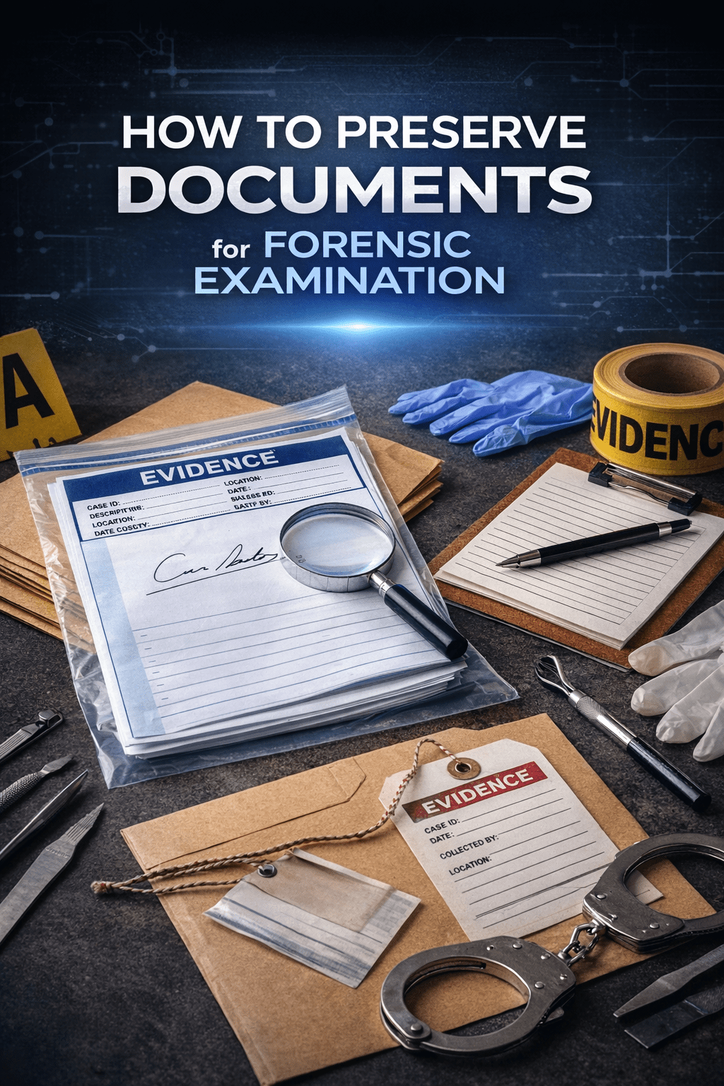 How to preserve documents for forensic examination