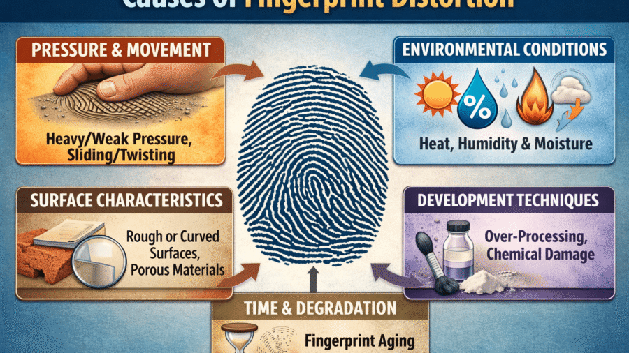 Causes of fingerprint distortion