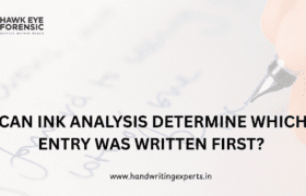 Can Ink Analysis Determine Which Entry Was Written First?