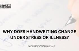 why does handwriting change under stress or illness?