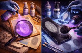 Fingerprint Development on Porous vs Non-Porous Surfaces