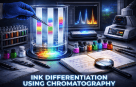 Ink Differentiation Using Chromatography Techniques in Forensic Document Examination